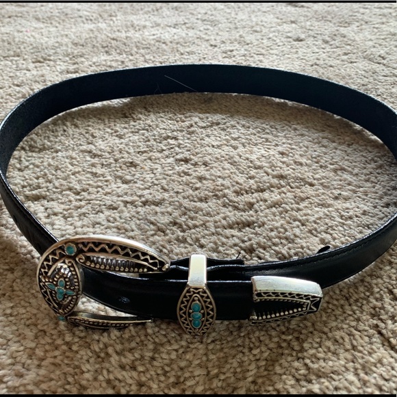 BRIGHTON Small turquoise and silver belt